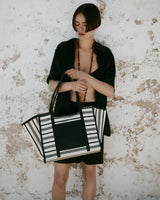 Canvas & Raffia Shopper
