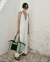 Canvas & Raffia Shopper
