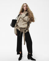 Croc-Effect Tote Gondola Bag