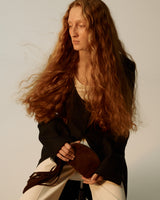 Croc-Effect Suede Beauty Pouch