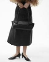 Snake-Effect Gondola Bag