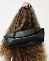 Snake-Effect Gondola Bag