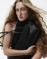 Snake-Effect Gondola Bag