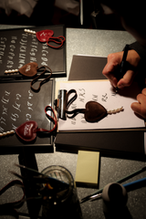 Heart Charm Black PERSONALIZED