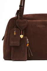 Full Charm Bowling Bag Large Chocolate with Amber