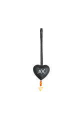 Heart Charm Black with Amber PERSONALIZED