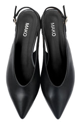 Leather Slingback Black