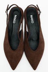 Leather Slingback Chocolate