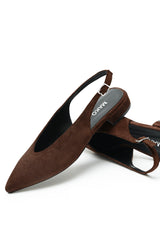 Leather Slingback Chocolate