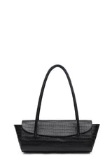 Croc-Effect Gondola Bag