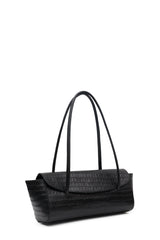 Croc-Effect Gondola Bag