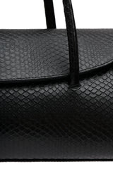 Snake-Effect Gondola Bag
