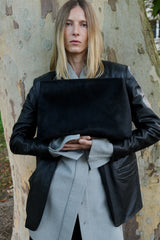Kate Oversize Clutch Pony Black