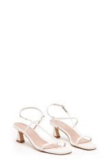 Cream Leather Sandals