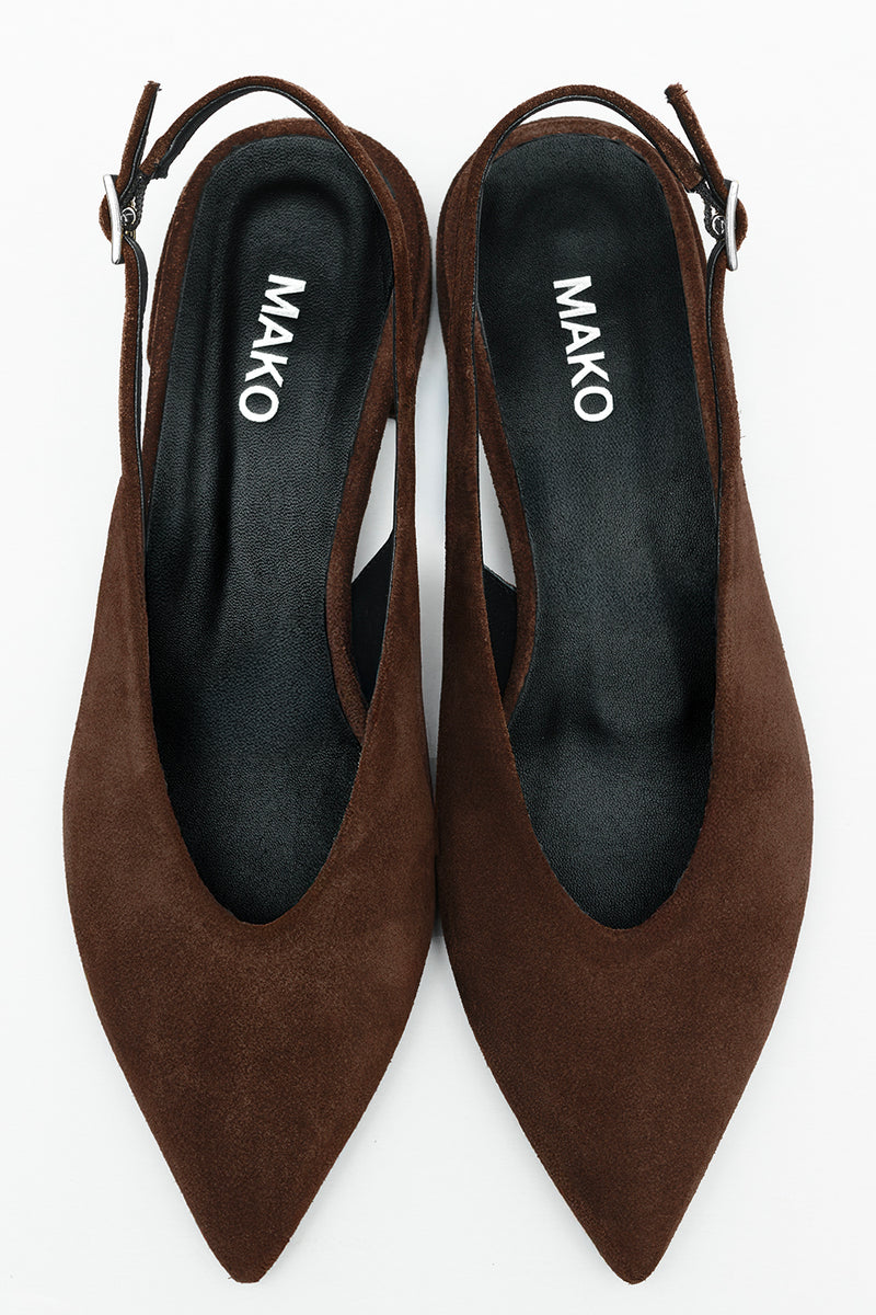 Leather Slingback Chocolate