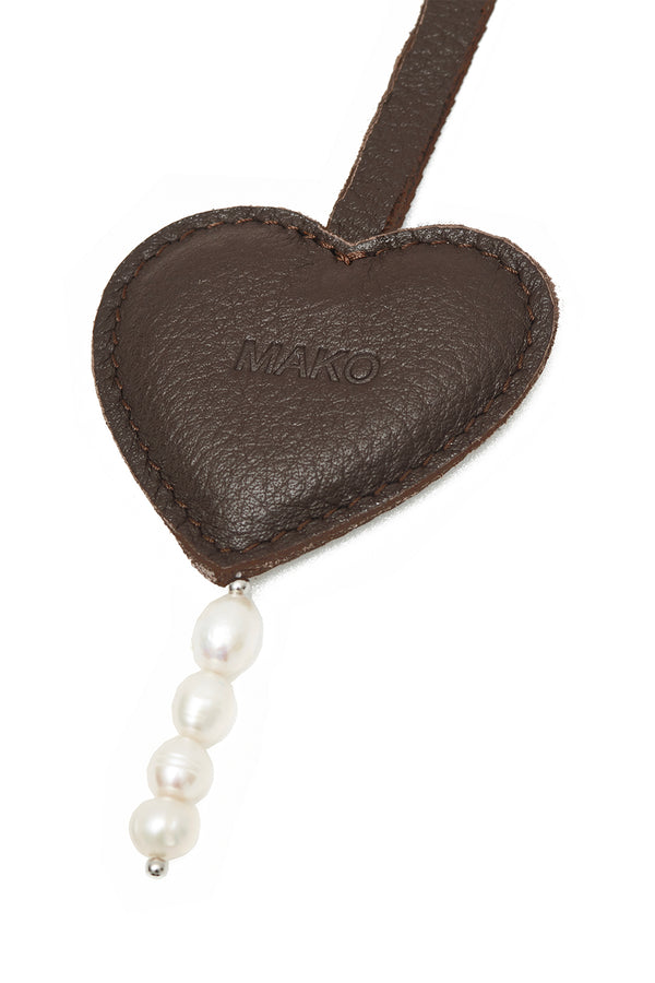 Heart Charm Brown