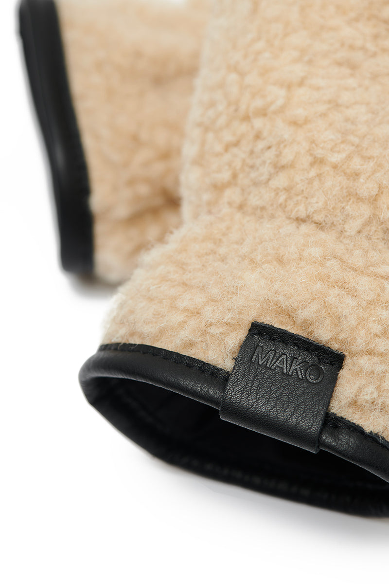 Teddy Gloves Beige