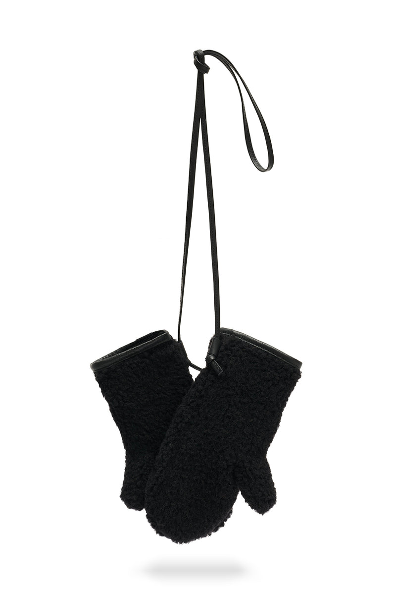 Teddy Gloves Black