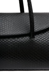 Snake-Effect Gondola Bag