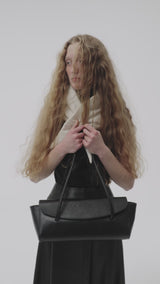 Snake-Effect Gondola Bag