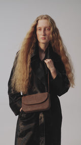 Croc-Efect Suede Mini Gondola Bag