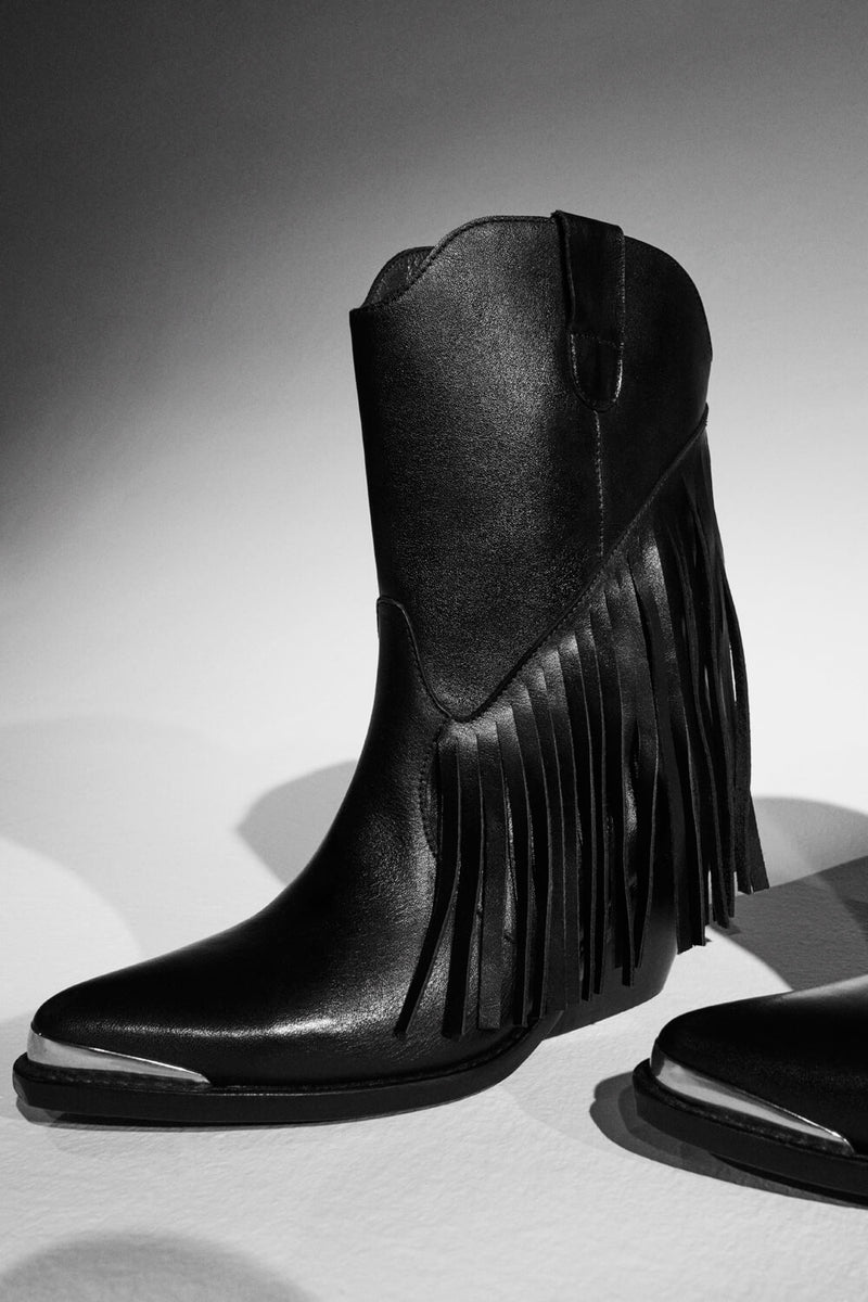 Ash Fringed Boots